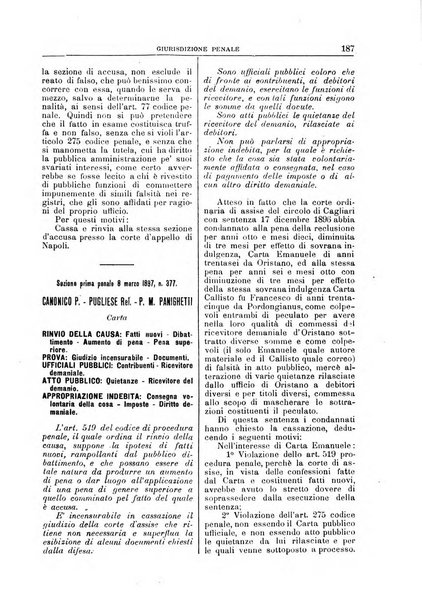 La Corte suprema di Roma raccolta periodica delle sentenze della Corte di cassazione di Roma