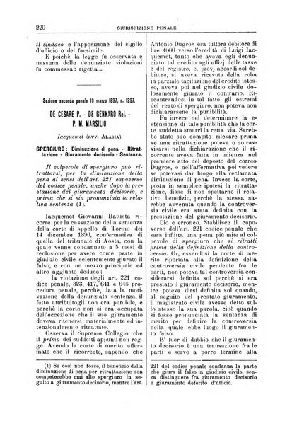 La Corte suprema di Roma raccolta periodica delle sentenze della Corte di cassazione di Roma