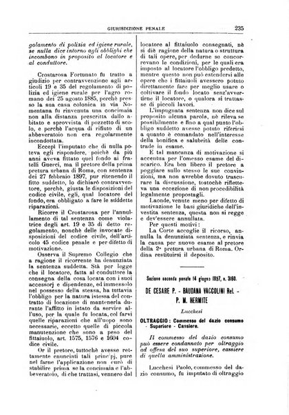 La Corte suprema di Roma raccolta periodica delle sentenze della Corte di cassazione di Roma