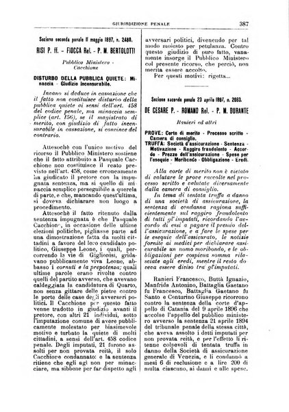 La Corte suprema di Roma raccolta periodica delle sentenze della Corte di cassazione di Roma