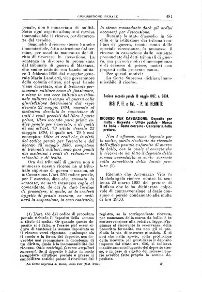 La Corte suprema di Roma raccolta periodica delle sentenze della Corte di cassazione di Roma