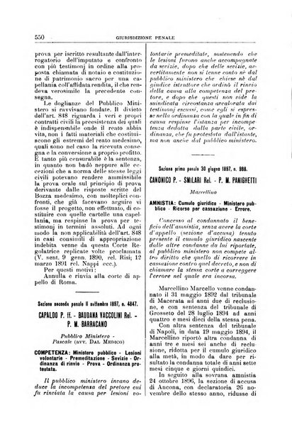 La Corte suprema di Roma raccolta periodica delle sentenze della Corte di cassazione di Roma