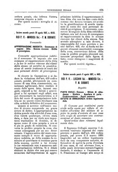 La Corte suprema di Roma raccolta periodica delle sentenze della Corte di cassazione di Roma