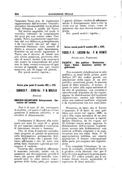 La Corte suprema di Roma raccolta periodica delle sentenze della Corte di cassazione di Roma