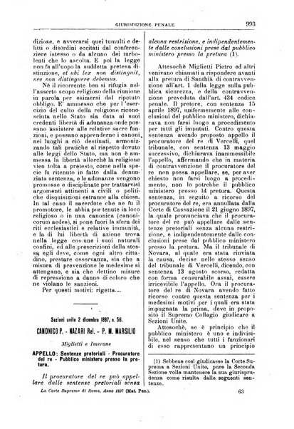 La Corte suprema di Roma raccolta periodica delle sentenze della Corte di cassazione di Roma