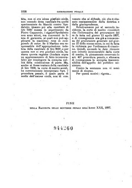 La Corte suprema di Roma raccolta periodica delle sentenze della Corte di cassazione di Roma