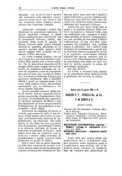 La Corte suprema di Roma raccolta periodica delle sentenze della Corte di cassazione di Roma