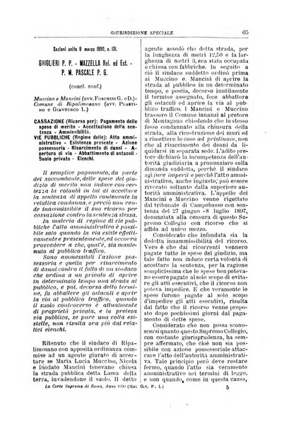 La Corte suprema di Roma raccolta periodica delle sentenze della Corte di cassazione di Roma