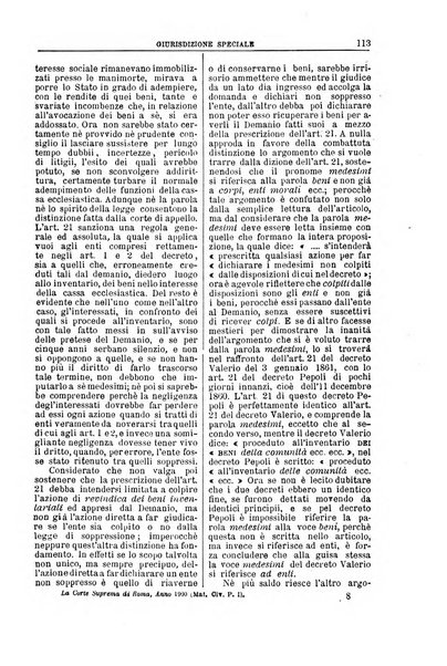 La Corte suprema di Roma raccolta periodica delle sentenze della Corte di cassazione di Roma