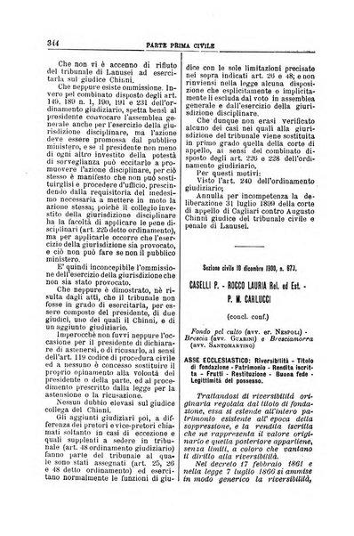 La Corte suprema di Roma raccolta periodica delle sentenze della Corte di cassazione di Roma