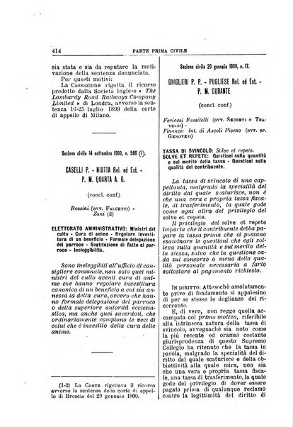 La Corte suprema di Roma raccolta periodica delle sentenze della Corte di cassazione di Roma