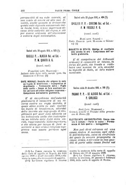 La Corte suprema di Roma raccolta periodica delle sentenze della Corte di cassazione di Roma