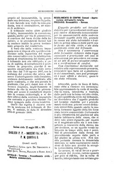 La Corte suprema di Roma raccolta periodica delle sentenze della Corte di cassazione di Roma