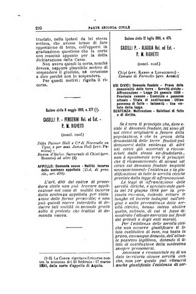 La Corte suprema di Roma raccolta periodica delle sentenze della Corte di cassazione di Roma