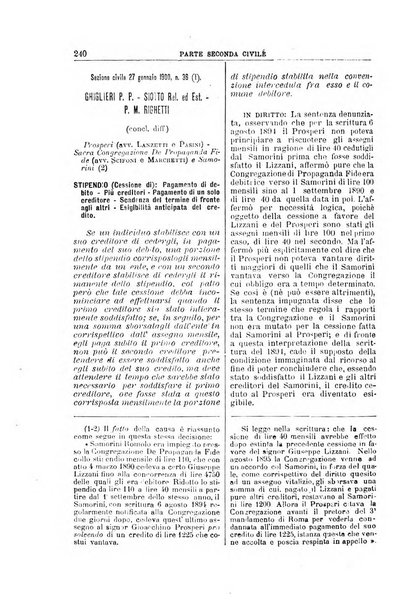 La Corte suprema di Roma raccolta periodica delle sentenze della Corte di cassazione di Roma