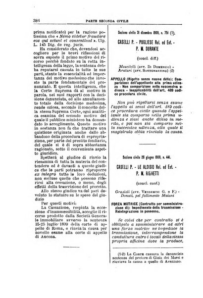 La Corte suprema di Roma raccolta periodica delle sentenze della Corte di cassazione di Roma