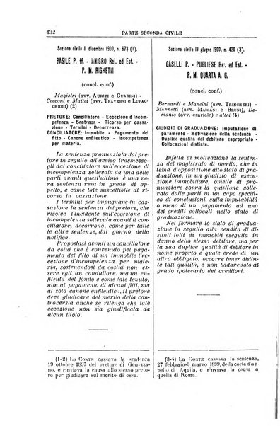 La Corte suprema di Roma raccolta periodica delle sentenze della Corte di cassazione di Roma