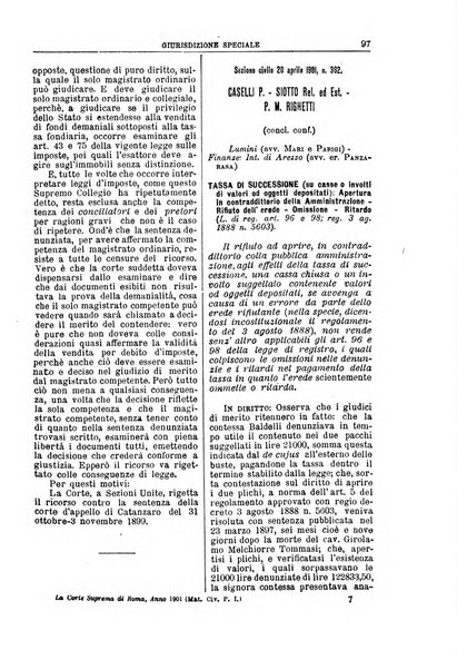 La Corte suprema di Roma raccolta periodica delle sentenze della Corte di cassazione di Roma