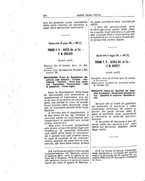 La Corte suprema di Roma raccolta periodica delle sentenze della Corte di cassazione di Roma