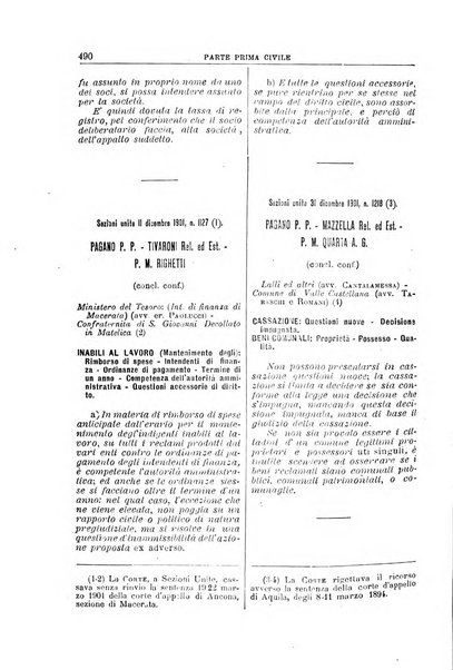 La Corte suprema di Roma raccolta periodica delle sentenze della Corte di cassazione di Roma