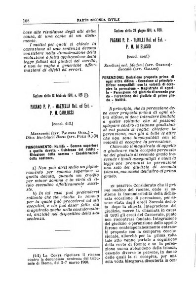 La Corte suprema di Roma raccolta periodica delle sentenze della Corte di cassazione di Roma