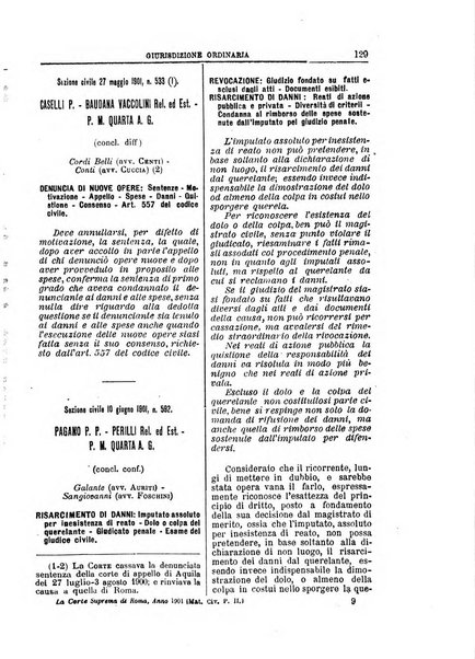 La Corte suprema di Roma raccolta periodica delle sentenze della Corte di cassazione di Roma