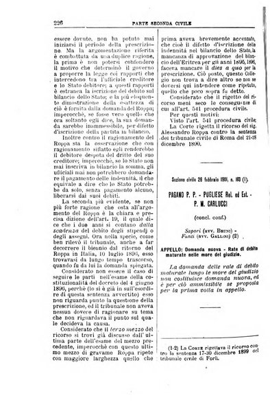 La Corte suprema di Roma raccolta periodica delle sentenze della Corte di cassazione di Roma