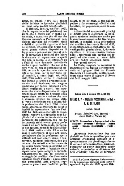 La Corte suprema di Roma raccolta periodica delle sentenze della Corte di cassazione di Roma