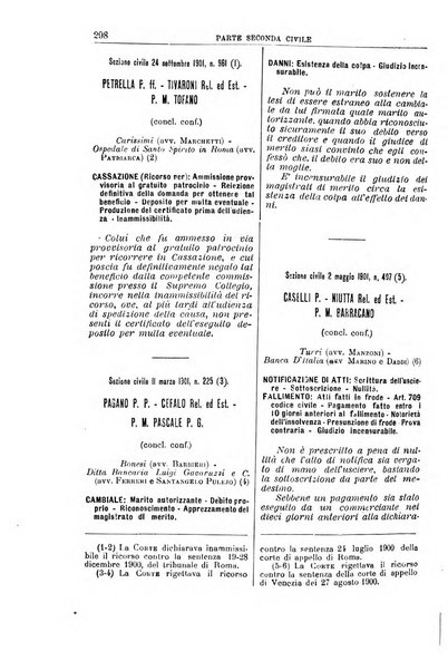 La Corte suprema di Roma raccolta periodica delle sentenze della Corte di cassazione di Roma