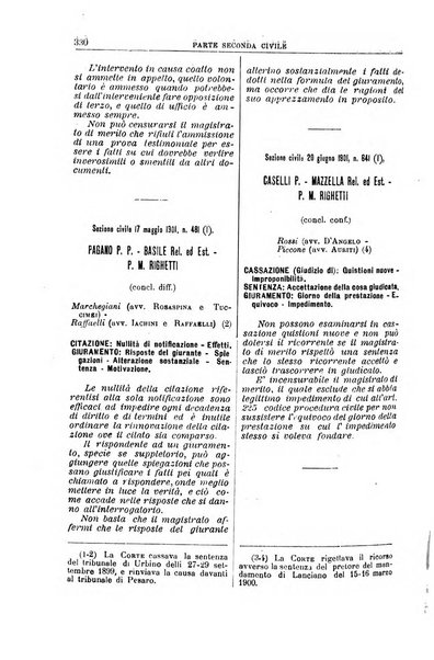 La Corte suprema di Roma raccolta periodica delle sentenze della Corte di cassazione di Roma