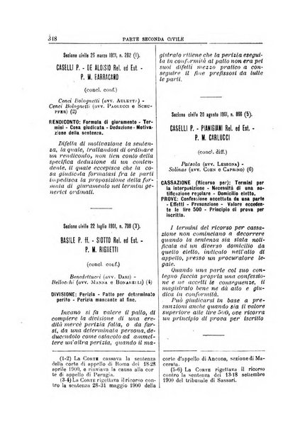 La Corte suprema di Roma raccolta periodica delle sentenze della Corte di cassazione di Roma