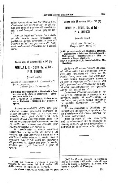 La Corte suprema di Roma raccolta periodica delle sentenze della Corte di cassazione di Roma