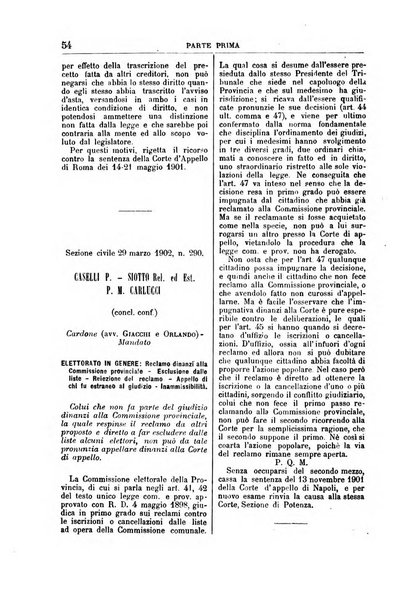 La Corte suprema di Roma raccolta periodica delle sentenze della Corte di cassazione di Roma