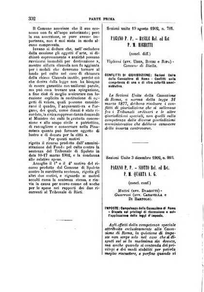 La Corte suprema di Roma raccolta periodica delle sentenze della Corte di cassazione di Roma