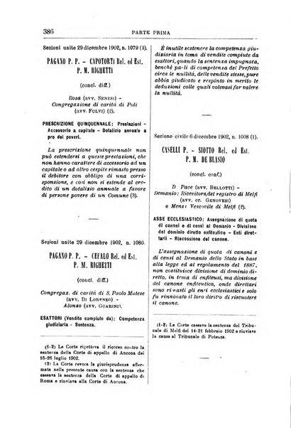 La Corte suprema di Roma raccolta periodica delle sentenze della Corte di cassazione di Roma