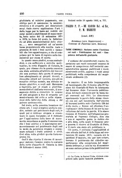 La Corte suprema di Roma raccolta periodica delle sentenze della Corte di cassazione di Roma