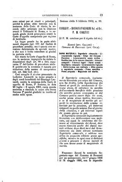 La Corte suprema di Roma raccolta periodica delle sentenze della Corte di cassazione di Roma