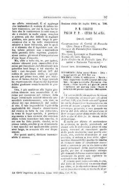 La Corte suprema di Roma raccolta periodica delle sentenze della Corte di cassazione di Roma