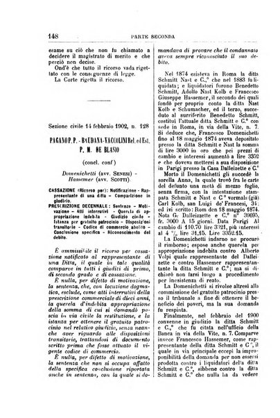 La Corte suprema di Roma raccolta periodica delle sentenze della Corte di cassazione di Roma