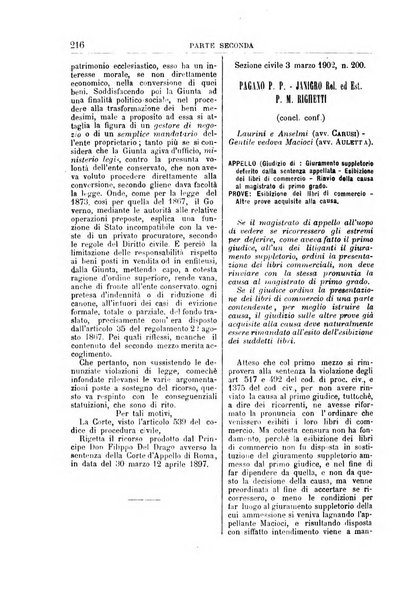 La Corte suprema di Roma raccolta periodica delle sentenze della Corte di cassazione di Roma