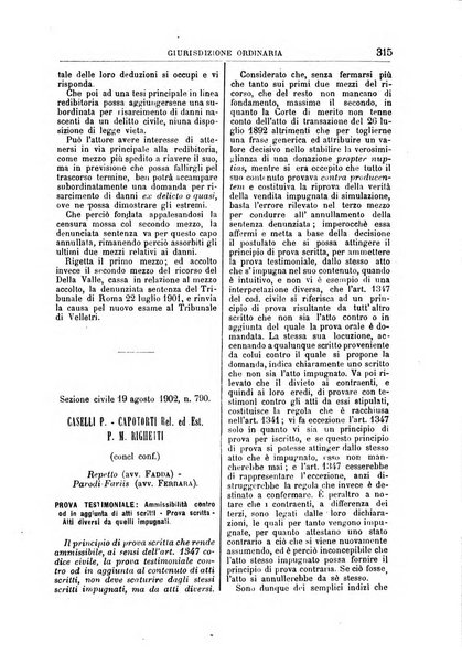 La Corte suprema di Roma raccolta periodica delle sentenze della Corte di cassazione di Roma