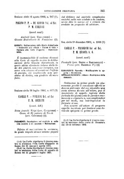 La Corte suprema di Roma raccolta periodica delle sentenze della Corte di cassazione di Roma