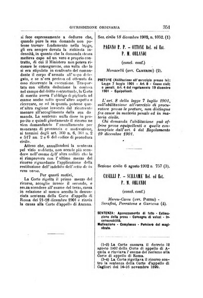 La Corte suprema di Roma raccolta periodica delle sentenze della Corte di cassazione di Roma