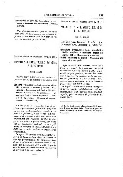 La Corte suprema di Roma raccolta periodica delle sentenze della Corte di cassazione di Roma