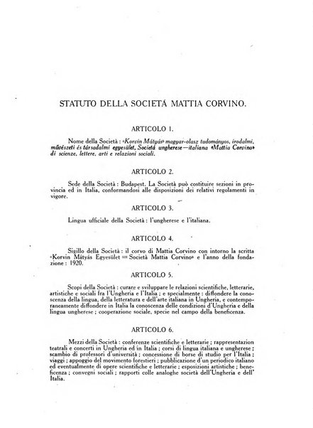 Corvina rivista di scienze, lettere ed arti della Società ungherese-italiana Mattia Corvino