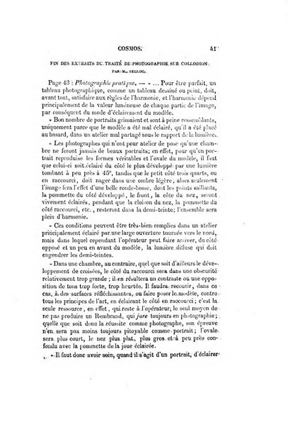 Le cosmos revue encyclopedique hebdomadaire des progres des sciences et de leurs applications aux arts et a l'industrie