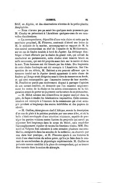 Le cosmos revue encyclopedique hebdomadaire des progres des sciences et de leurs applications aux arts et a l'industrie