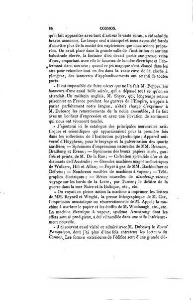 Le cosmos revue encyclopedique hebdomadaire des progres des sciences et de leurs applications aux arts et a l'industrie