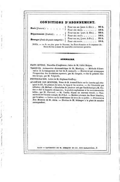 Le cosmos revue encyclopedique hebdomadaire des progres des sciences et de leurs applications aux arts et a l'industrie