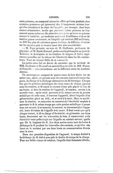 Le cosmos revue encyclopedique hebdomadaire des progres des sciences et de leurs applications aux arts et a l'industrie